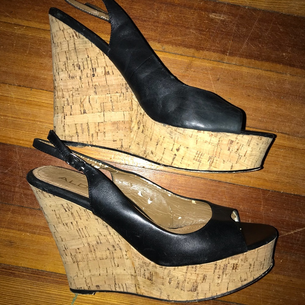 ALDO wedges , black Used in good condition